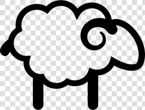 Sheep With Curly Wool   Sheep Icons  HD Png Download