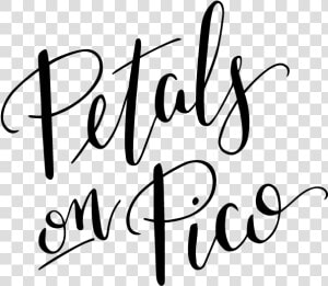 Petals On Pico Png   Calligraphy  Transparent Png