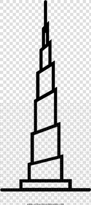Burj Khalifa Dubai Coloring Page   Burj Khalifa Line Drawing  HD Png Download