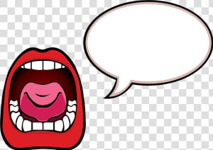 Lips Mouth With Speech   Speech Bubble  HD Png Download