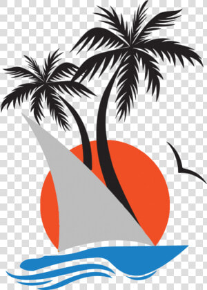 Minaa Tours  amp  Travel   Palm Tree Beach Svg  HD Png Download