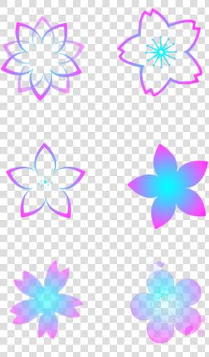 Fantasy Gradient Floral Decorative Elements Dreamy   Vector Graphics  HD Png Download