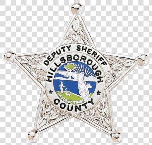 Five Point Florida Star Badge With Circular Panel   Emblem  HD Png Download