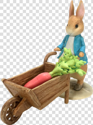 Fairy Garden Peter Rabbit And Wheel Barrow Fairies   Transparent Background Rabbit Png  Png Download
