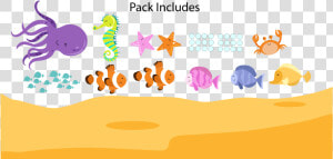 Underwater Wall Decal Pack   Underwater Sand Cartoon Png  Transparent Png