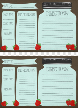 Recipe Card Png  Transparent Png
