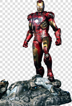 Transparent Damaged Png   Best Pose Hot Toys Iron Man  Png Download