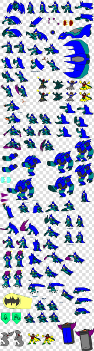 Mugen Batman Sprite Sheet   Png Download  Transparent Png