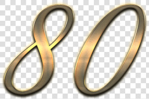 80 Number Soft Shadow Png   Number 80 Gold Png  Transparent Png