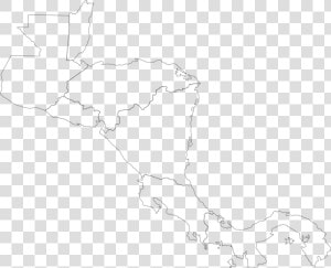 Central  America  Map  Cartography  Caribbean  Panama   America Central Blanco Y Negro  HD Png Download