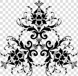 Silhouette Computer Icons Flower Clip Art   Purple On White Damask  HD Png Download