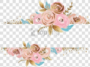 Free Png Watercolor Flower Gold Png Image With Transparent   Rose Gold Flower Png  Png Download