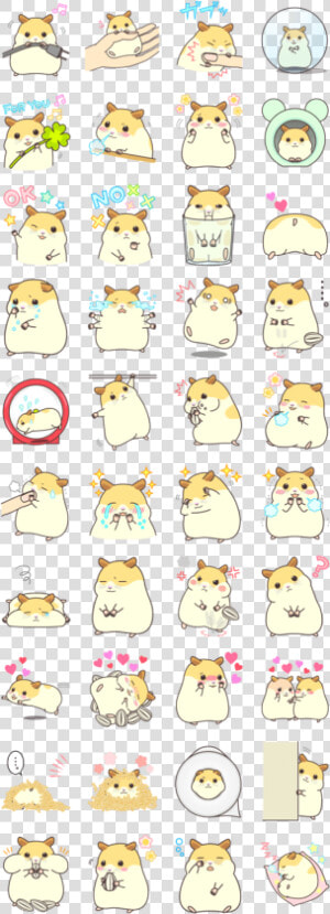 Kawaii Hamster Stickers  HD Png Download
