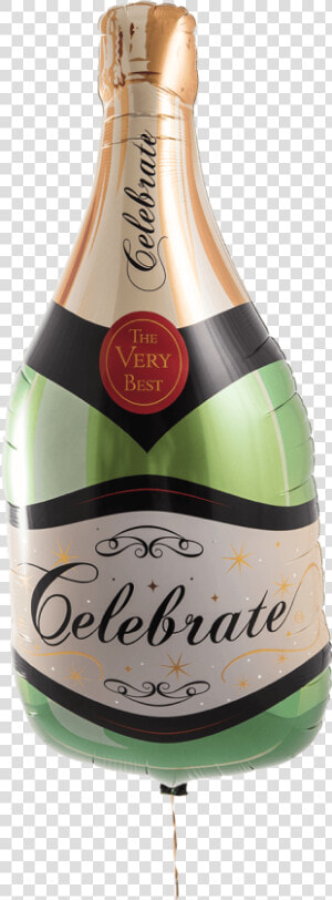 Green Champagne Bottle   Champagne  HD Png Download