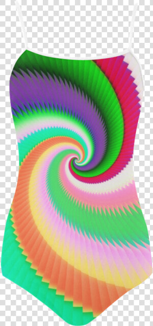 Colorful Spiral Dragon Scales Strap Swimsuit   Graphic Design  HD Png Download