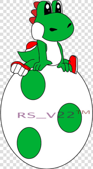 Yoshi Images Yoshi Baby On The Yoshi Egg Hd Wallpaper   Cartoon  HD Png Download