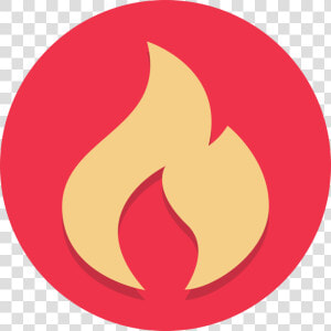 Circle Icons Flame With Hex ee334a Background   Fire Icon Circle Transparent  HD Png Download