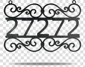 Swirl Address Customizable Metal Wall Sign   Wrought Iron Png Logo  Transparent Png