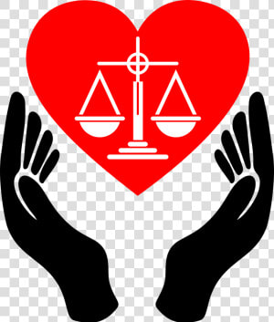 Picture Of Scales Of Justice In A Heart Held By Two   Bill Of Rights Symbol  HD Png Download