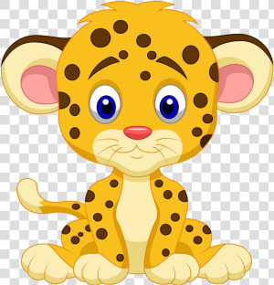 Onça Safari Png   Cute Clip Art Animals  Transparent Png