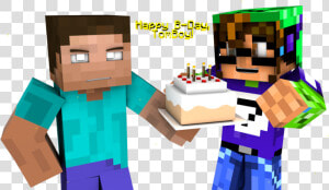 Herobrine Transparent Happy   Minecraft Happy Birthday Png  Png Download