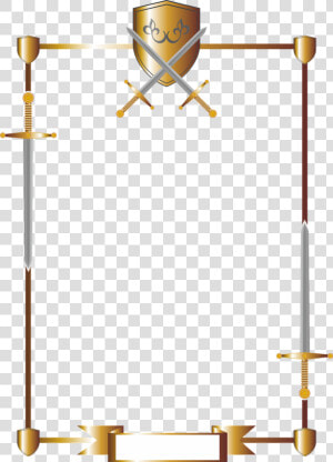 Frame Stationery Shield Free Picture   Sword Frame  HD Png Download
