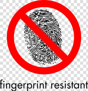 Fingerprint Resistant Sign Clip Arts   No Fingerprint Png  Transparent Png