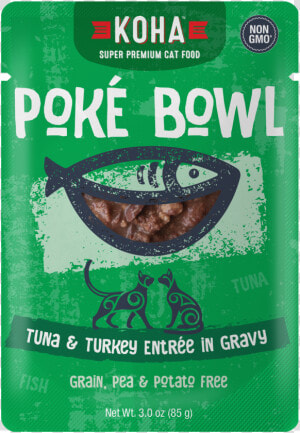 Poké Bowl Tuna  amp  Turkey Entrée In Gravy   Koha Cat Food Poke Bowl  HD Png Download