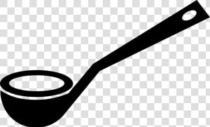 Vector Illustration Of Kitchen Kitchenware Soup Ladle   Serving Spoon Clipart Black And White  HD Png Download