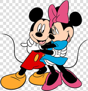 Mickey And Minnie Mouse Hugging  HD Png Download