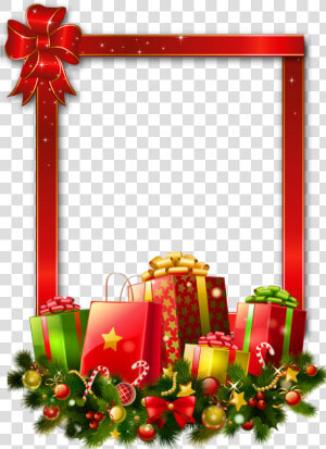 Borders And Frames Candy Cane Christmas Picture Frames   Christmas Gift Border Clip Art  HD Png Download