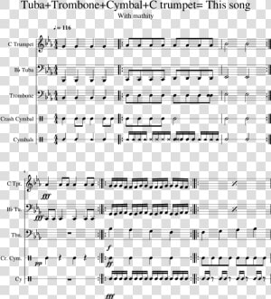 Tuba Trombone Cymbal C Trumpet This Song Sheet Music   Music  HD Png Download
