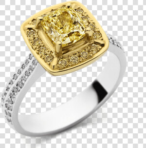 Photo Of Yellow And White Diamond Ring   Pre engagement Ring  HD Png Download