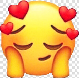  love  emoji  edit  heart  redheart  heartemoji  icon   Blushing Emoji With Hearts  HD Png Download