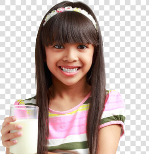 Photo Of A Girl Holding A Glass Of Milk   Girl  HD Png Download
