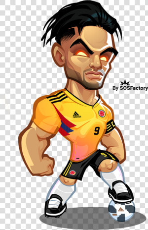 Ramadel Falcao Caricature   Mascotization Project World Cup 2018  HD Png Download