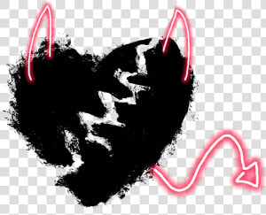  demon  heart  black  hearts  red  angry  evil  magic   Drawn Broken Heart Png  Transparent Png
