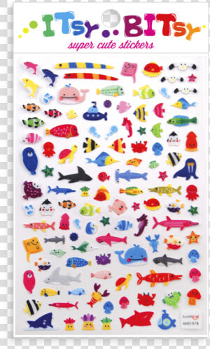 Itsy Bitsy Stickers Sea Life  HD Png Download