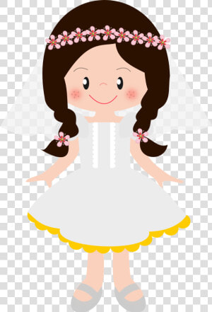 Communion Clip Art Table   Desenho De Daminha De Casamento  HD Png Download