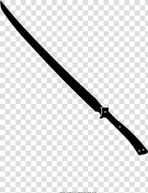 Katana Coloring Page   Eraser  HD Png Download