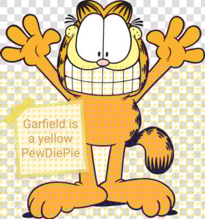 Garfield Is A Yellow Pewdiepie   Odie Garfield  HD Png Download