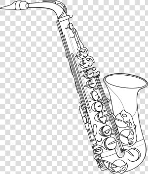 Saxophone  Jazz  Musical Instrument  Instrument  Brass   Tenor Saxophone Outline  HD Png Download