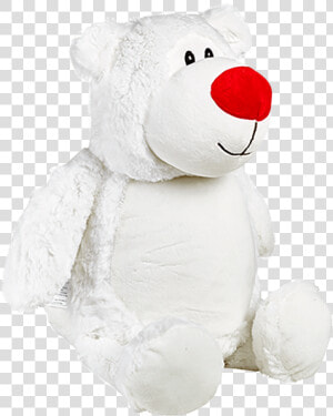White Bear With Red Nose Cubby  HD Png Download