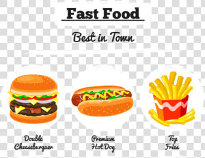Fast Food Illustration Free Vector And Png   Junk Food  Transparent Png