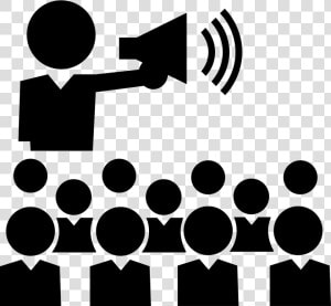 Professor With Speaker Talking To The Students   Word Advocate  HD Png Download