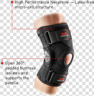 Knee Brace W  Polycentric Hinges  amp  Cross Straps Class   Mcdavid 429x Hinged Knee Brace  HD Png Download