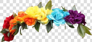  flowercrown  flowers  flowerheadband  rainbow  pride   Rainbow Flower Crown Transparent  HD Png Download