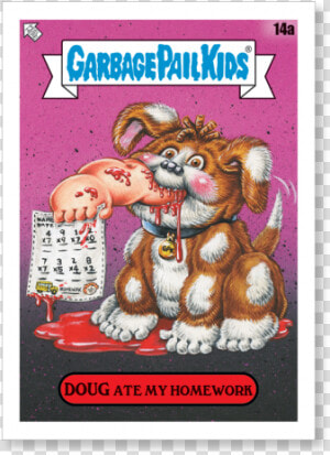 Doug Ate My Homework 2020 Gpk Series 1 Base Poster   Garbage Pail Kids  HD Png Download