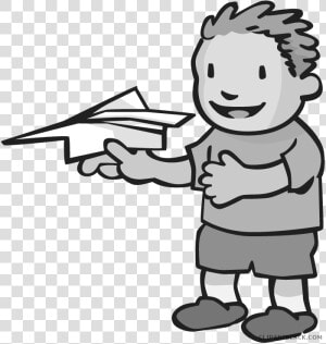 Paper Airplane Transportation Free Black White Clipart   Flying A Paper Plane Clipart  HD Png Download