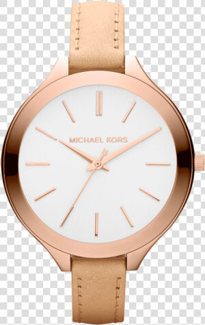 Leather Women  39 s Michael Kors Watch  HD Png Download